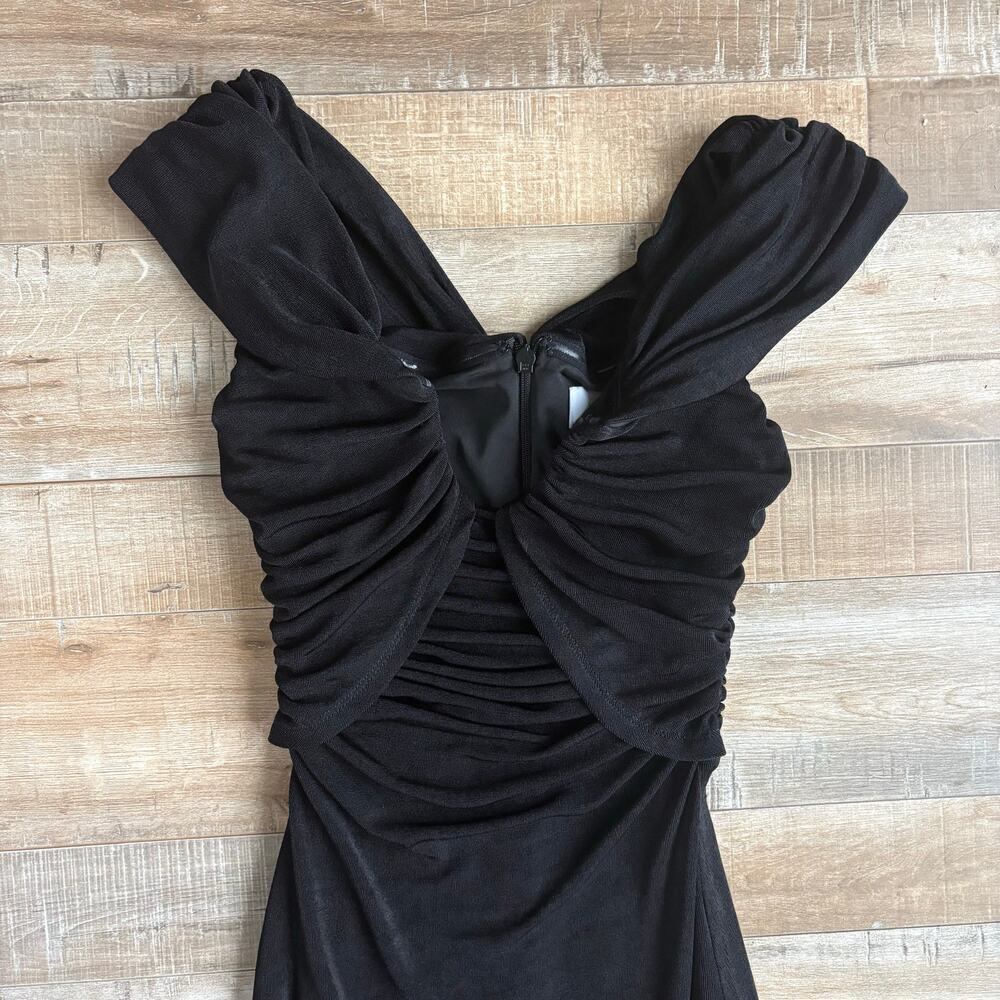 MISHA Maylee Off Shoulder Dress Black Size XXS - Picture 3 of 7